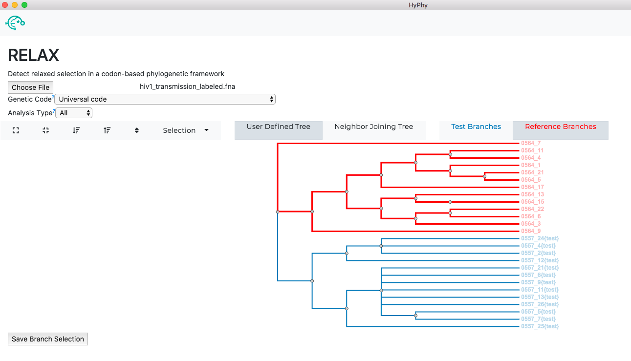 relax branch selection